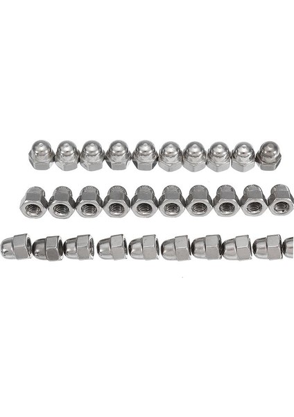 30 Adet Suleve M3SN6 M3 304 Paslanmaz Çelik Kubbe Şapka Acorn Altıgen Somun (Yurt Dışından) fiyatları