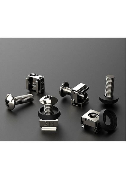 50 Adet M6X16MM Rack Montaj Kafes Somunları, Vidaları ve Pulları (Yurt Dışından) fırsatları