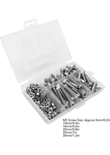 Soket Kapak Vidası Somun Seti, Hassas Makineler Için 150 Adet Altıgen Soket Vida Somun Seti (Yurt Dışından) modelleri