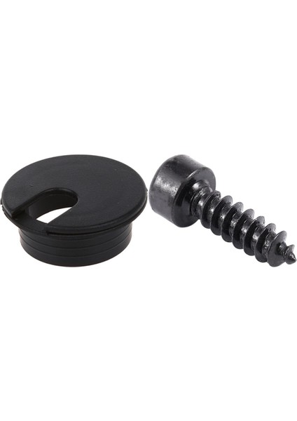 Bradoo- 10 Adet 35MM Siyah Kablo Grommet Kablo Çıkış Masası Masa Teli ve 100 Adet 3mm x 10MM Altıgen Kafa Kendinden Vuran Vidalar Siyah (Yurt Dışından)