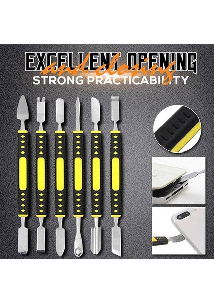 Metal Kazayağı 6 Parçalı Set Önyükleme Sopa Cep Telefonu Dijital Mini Çoklu Ev Aletleri Sökme Aracı Elektronik Tamir Araçları (Yurt Dışından)