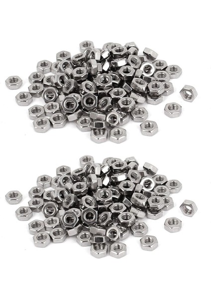 Zoroom Metrik M3 Altıgen Somun 304 Paslanmaz Çelik Bağlantı Elemanı DIN934 200 Adet Cıvata Için (Yurt Dışından)