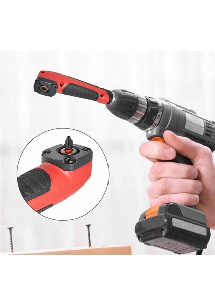 Elektrikli Tornavida Sağ Açılı Köşe Çalıştırma Aleti Gösterildiği Gibi Plastik + Metal 1/4 Direksiyon Köşe Matkabı, 10 Gruplu (Yurt Dışından) modelleri