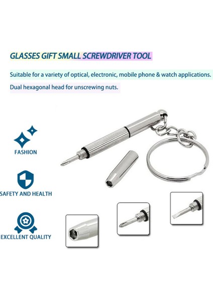 Çok Işlevli Eyegltornavida Mini El Aleti Sunglwatch Tamir Takımı - Gümüş (Yurt Dışından) fırsatları
