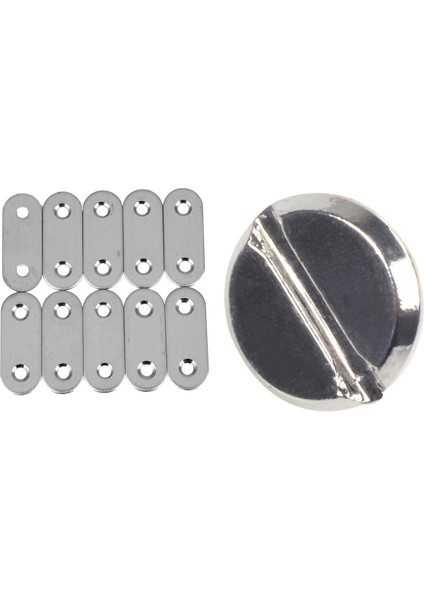Bradoo- Kemer 5 x 6 mm Gümüş Vidalı Bağlama Düz Tamir Plakalı Tamir Sabitleme Birleştirme Braketleri 40X15MM (Yurt Dışından)