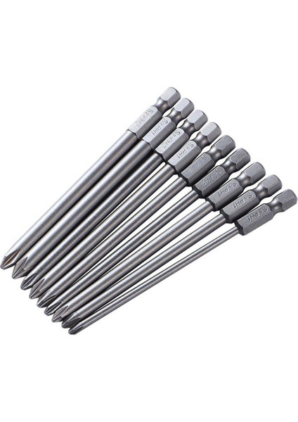 Dropshipping 9 Adet Ph2 Manyetik Tornavida Bit S2 Çelik 100MM Uzun Elektrikli Tornavida (Yurt Dışından)