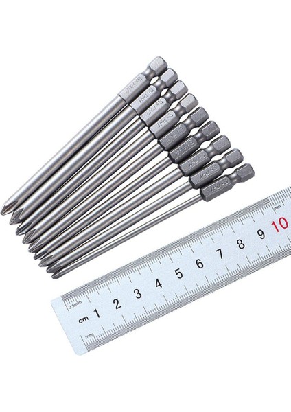 Dropshipping 9 Adet Ph2 Manyetik Tornavida Bit S2 Çelik 100MM Uzun Elektrikli Tornavida (Yurt Dışından) fiyatları