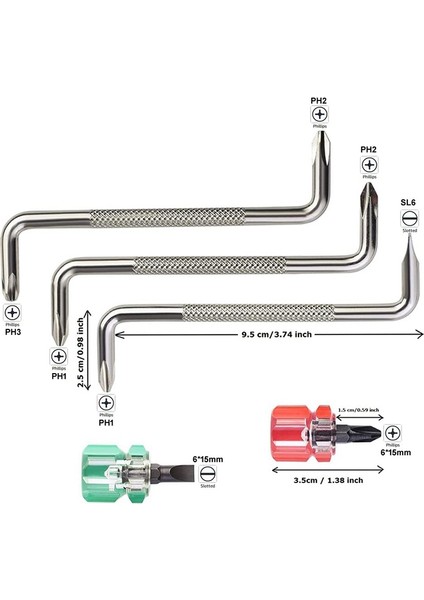 10X Tornavida Z Şekilli Tornavidalar Manyetik Oluklu Phillips Çift Kafa El Aleti Seti (Yurt Dışından) fiyatları