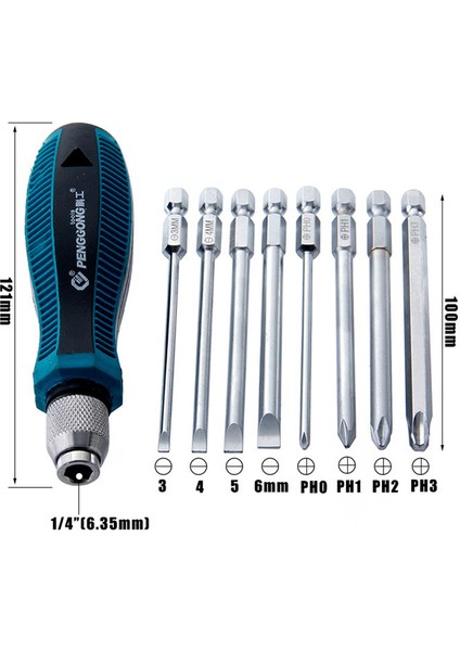 Adet/takım Hassas Tornavida Seti 1/4IN/6.35MM Phillips/oluklu Uçlar ile Zayıf Manyetik Çok Amaçlı E Aletleri Tamir El Araçları (Yurt Dışından) modelleri