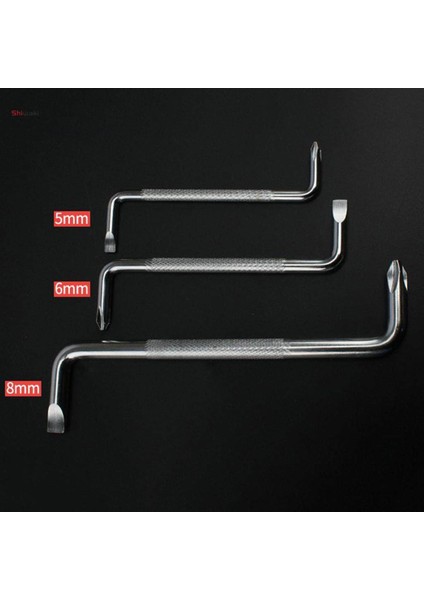 Parça Ofset Tornavida Seti, Çelik, Z Tipi, Kısa Şaftlı, Çift Başlı, 5/6/8mm (Yurt Dışından)