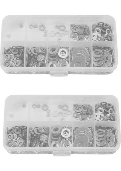 600 Adet/takım M1.6 M2 - M10 Paslanmaz Çelik Düz Yıkama Çeşitleri Kiti (Yurt Dışından) indirimleri