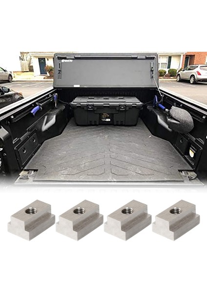 Jınmy-4 Adet 3/8 Inç-16 Iplik T Yuvası Somun Toyota Tacoma Kamyon Yatak Güverte Rayları Paslanmaz Çelik Bağlama Aksesuarları (Yurt Dışından)