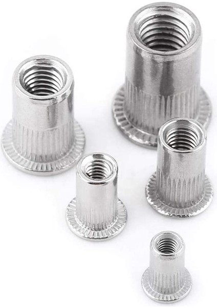 30 Adet Düz Başlı Kör Perçin Somunları Paslanmaz Çelik Metrik Diş (M5) (Yurt Dışından)