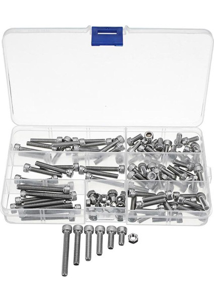 Geleneksel 110 Adet Suleve M5SH3 M5 Paslanmaz Çelik 304 Düğme Kafası Altıgen Soket Vidalı Cıvata Çeşitler Kutusu (Yurt Dışından)