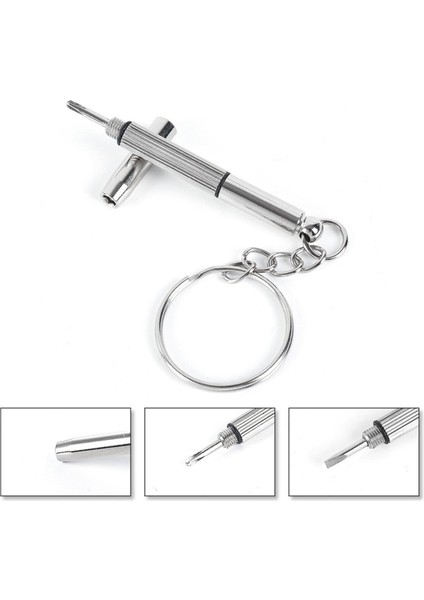 3'ü 1 Arada Anahtarlık Tornavida Gözlük Güneş Gözlüğü Saat Tamir Takımı Aracı (Yurt Dışından)