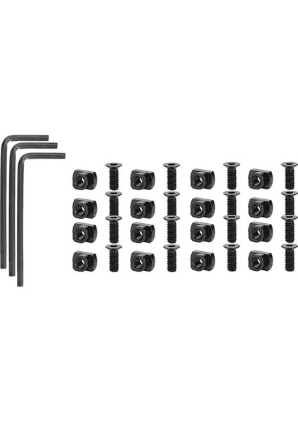 Takım M 4 T-Somun Metrik Kam Vidası Yedek Setleri Standart Ray Sistemleriyle Uyumlu, Dişli Vidalarla (Yurt Dışından)