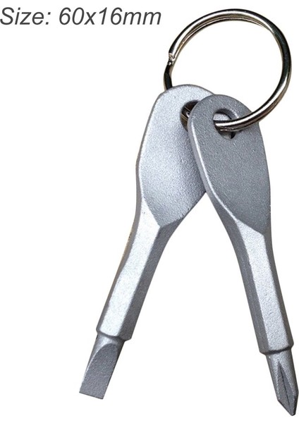 Ha 2 Adet Açık Taşınabilir Çelik Tornavidalar Düz Kafa Çapraz Kafa Anahtarlık-Gümüş (Yurt Dışından) modelleri