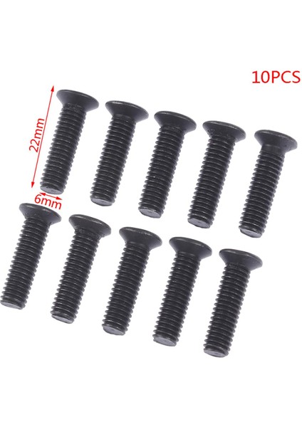 10 Adet Sabitleme Vidası M6 * 22 Sol El Konu 1/2''unf Matkap Chuck Shank Adaptörü Güneş Işığı Süper Mağaza (Yurt Dışından)