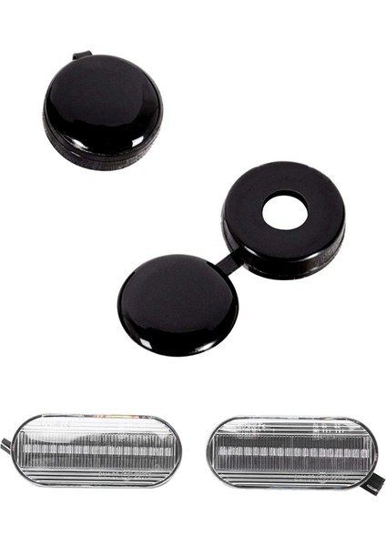 50 Adet Vidalı Kapak Bardak Yıkayıcı Menteşeli Kapak Siyah 2 Adet Amber LED Çamurluk Yan Işaretleyici Dönüş Sinyal Işıkları (Yurt Dışından)