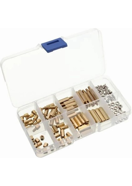 Xhhdqes 120 Adet M3 Pirinç Sütun Seti Altıgen Pirinç Sütun Vidası ve Saplama Seti (Yurt Dışından)