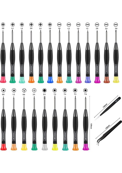 24 Adet Hassas Manyetik Tornavida Seti Düz Kafalı/yıldız Tornavidalar Gözlük Telefonu Saat Bilgisayarı Tamiri Için (Yurt Dışından) fiyatları