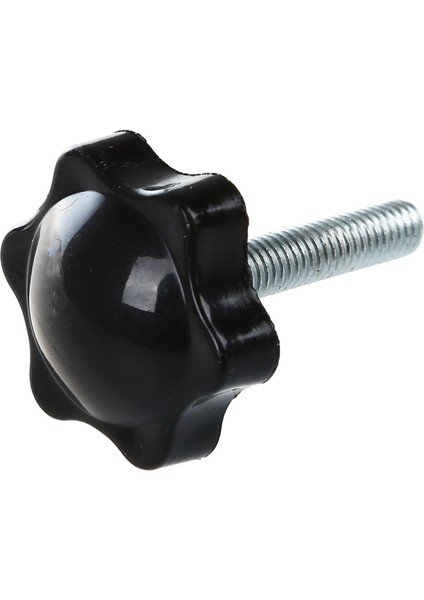 Adet M6 x 30MM Erkek Dişli 32MM Yıldız Başlı Sıkma Topuzu Siyah (Yurt Dışından)