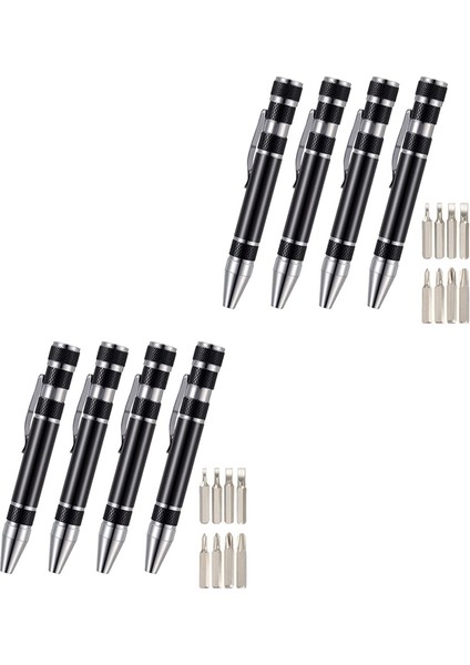 Adet Kalem Tornavida Kullanışlı Alet 8 In 1 Manyetik Cep Tornavida Çok Fonksiyonlu Mini Alet Tamir Araçları (Siyah) (Yurt Dışından) modelleri
