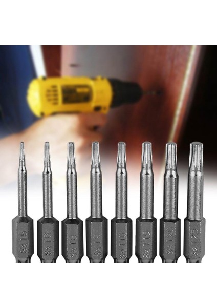 8 Adet Manyetik Torx Tornavida Uçları Seti Elektrikli 50MM Uzunluk (Yurt Dışından) modelleri