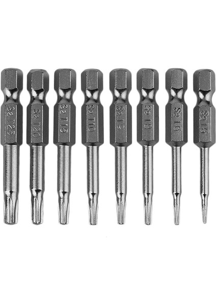 8 Adet Manyetik Torx Tornavida Uçları Seti Elektrikli 50MM Uzunluk (Yurt Dışından) fırsatları