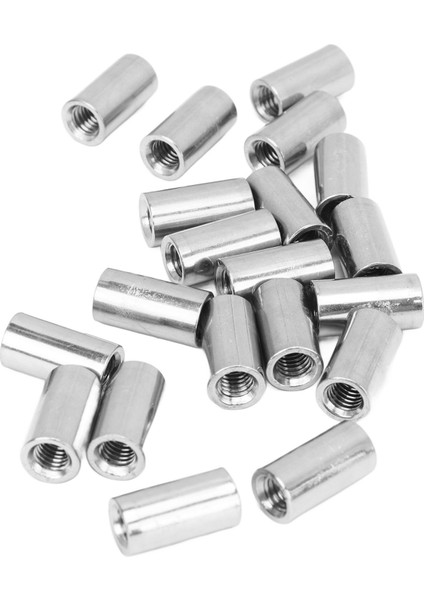 20 Adet Yuvarlak Bağlantı Somunu Paslanmaz Çelik M5 Dişi Dişli Bağlantı Somunu Seti (Yurt Dışından)