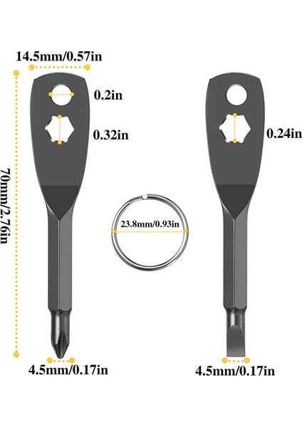 I Tornavida Aracı-8 x Anahtarlık Tornavida-Siyah ve Gümüş (Yurt Dışından) fiyatları