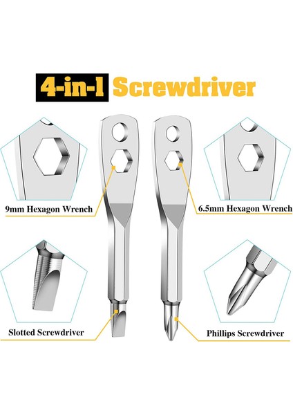 I Tornavida Aracı-8 x Anahtarlık Tornavida-Siyah ve Gümüş (Yurt Dışından) fırsatları