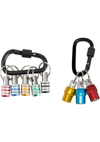 Tornavida Ucu Tutucular 1/4 Inç Anahtarlık Uzatma Çubuğu Alüminyum Alaşımlı Tornavida Uçları Tutucu Seti Matkap Vida Adaptörü (Yurt Dışından)