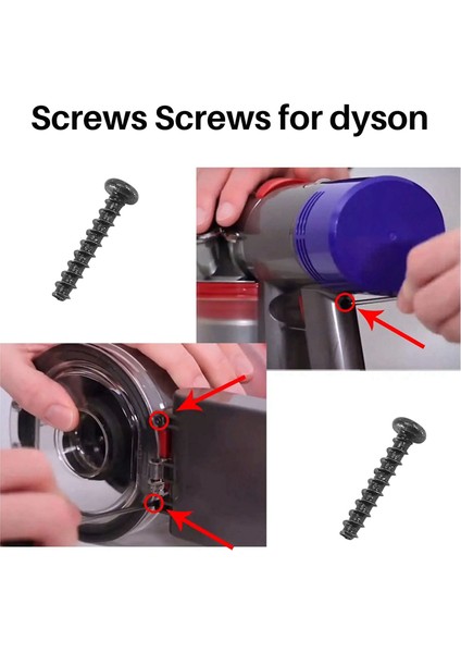 4x Evrensel Vidalar Dyson V6 V7 V8 V10 V11 Elektrikli Süpürge PAKETI/SV09 SV10 SV11 SV12 SV14 B (Yurt Dışından)