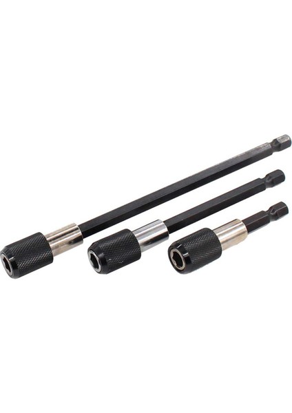 Matkap Uzatması - 2 x 60 mm Manyetik Matkap Ucu Tutucu Uzantısı 2 x 100 mm Manyetik Matkap Ucu Tutucu Uzantısı 2 x 150 mm Manyetik Matkap Ucu Tutucu Uzantısı - Siyah ve Gümüş (Yurt Dışından)