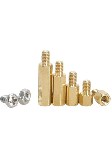 120PCS M3 Pirinç Sütun Seti Altıgen Pirinç Sütun Vidası ve Saplama Seti (Yurt Dışından) modelleri