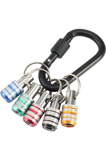 Tornavida Ucu Tutucular 1/4 Inç Anahtarlık Uzatma Çubuğu Alüminyum Alaşımlı Tornavida Uçları Tutucu Seti Matkap Vida Adaptörü (Yurt Dışından) fırsatları