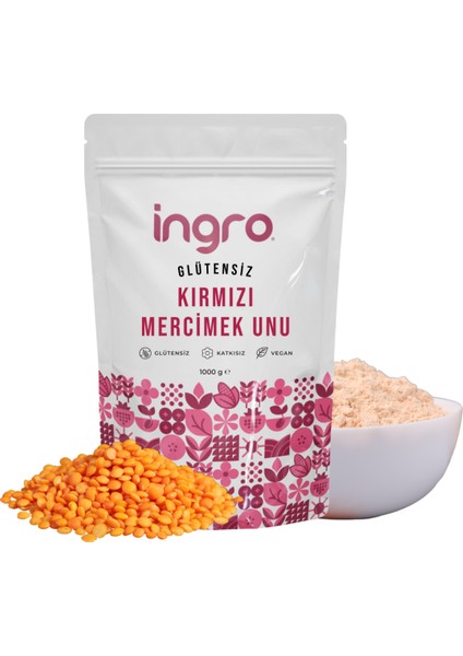 Glutensiz Kırmızı Mercimek Unu 1 kg