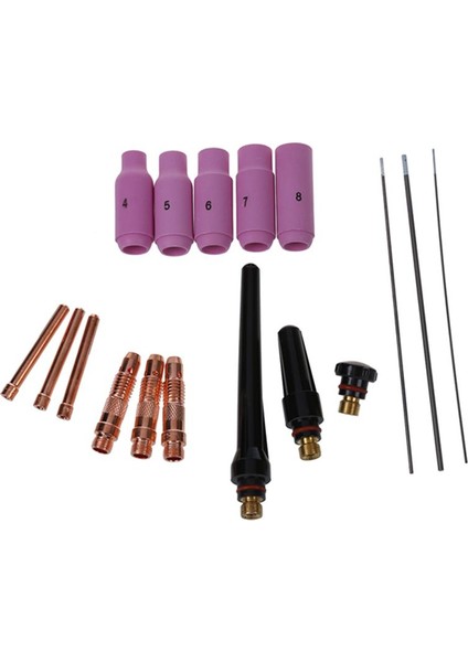 Jınmy- 17PCS Tıg Kaynağı Wp-17/18/26 Aksesuar Seti (Yurt Dışından)