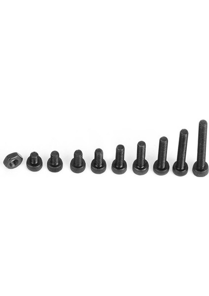 M2.5 x 3 ~ 20MM Metrik 12.9 Alaşımlı Çelik Altıgen Soket Başlı Kapak Vidası Cıvata Siyah 300 Adet (Yurt Dışından)