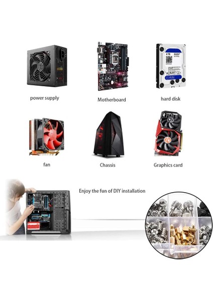 Sabit Disk Bilgisayar Kasası Için 280PCS Bilgisayar Vida Zıtlaşmaları Seti (Yurt Dışından) indirimleri