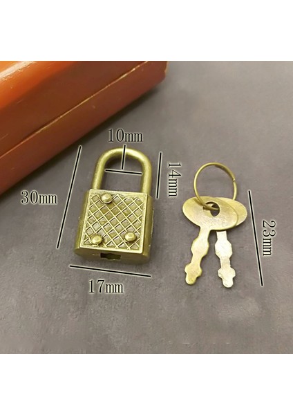 Mini Retro Asma Kilit Not Defteri Günlüğü Küçük Bagaj Kutusu Tuşlu Kilit Çinko Alaşım Bavul Soyunma Donanım Seti (Yurt Dışından)
