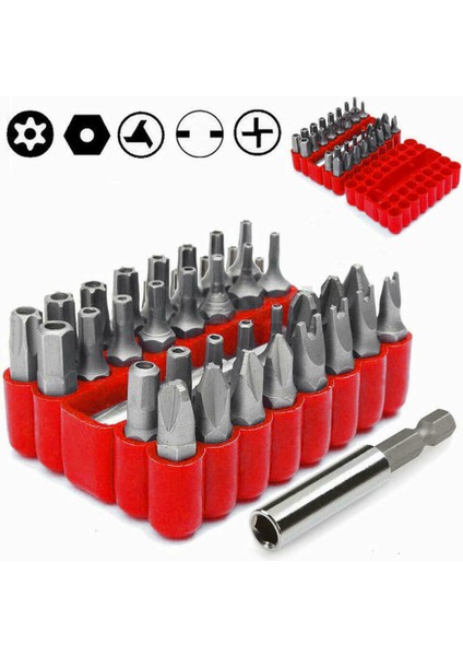33 Adet Tamir Ucu Seti Kurcalamaya Dayanıklı Torx Anahtarı Tornavida Yıldız Altıgen Tutuş (Yurt Dışından) fiyatları