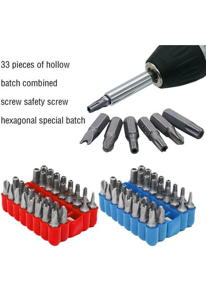 33 Adet Tamir Ucu Seti Kurcalamaya Dayanıklı Torx Anahtarı Tornavida Yıldız Altıgen Tutuş (Yurt Dışından) indirimleri