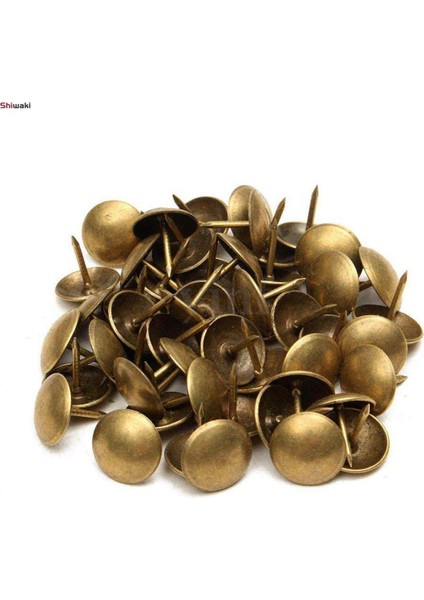 100 x Bronz Döşeme Çivi Pimi-7mm Geniş BAŞLIK-10MM Uzunluk-Saplama/pinye Pimleri (Yurt Dışından)