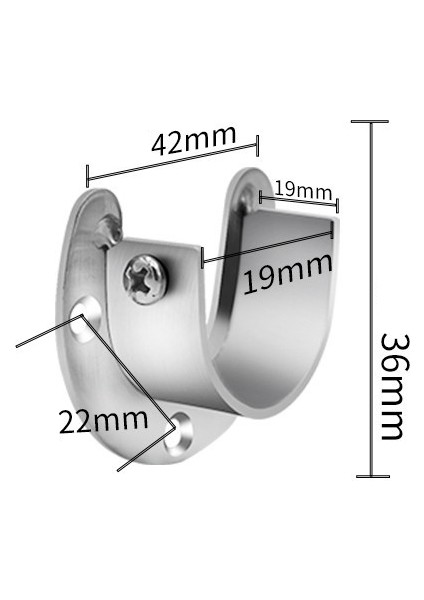 Kalın Paslanmaz Çelik Yuvarlak Boru Koltuk Ayarlanabilir Flanş Tabanı Elbise Askısı (Yurt Dışından)
