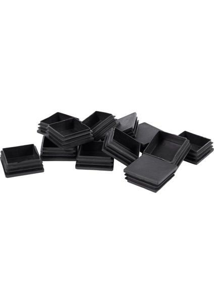 Flyeer 50MM x 50MM Plastik Kare Uçlu Kör Tapalar Kapaklı Boru Ek Parçaları 12 Adet (Yurt Dışından)