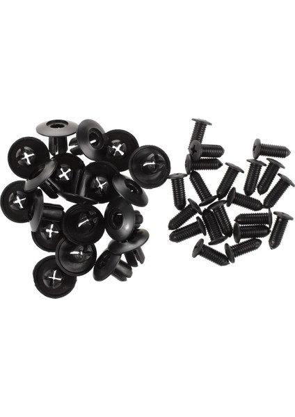 Flyeer 20 Adet 8mm Delik Genişleyen Vida Panel Klipsleri Plastik Perçin Siyah (Yurt Dışından) modelleri
