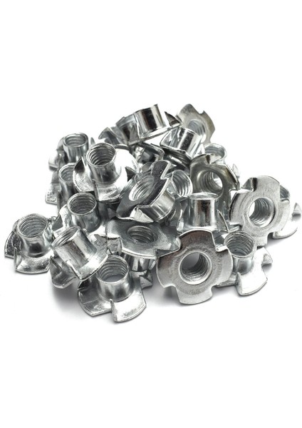 Quanbu 50 Adet M8 Metal Sabit T Somunlar Uçlu Tee Kör Somunlar Metrik (Yurt Dışından)