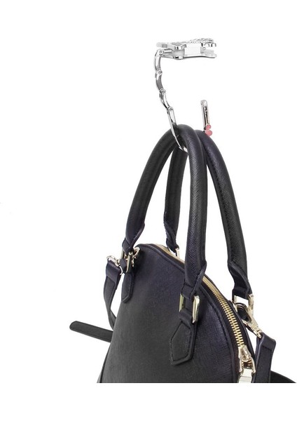 Çanta Tutacağı Katlanabilir Çanta Kancası Kedi Şeklinde (Gümüş Nokta ve Beyaz) (Yurt Dışından) fırsatları